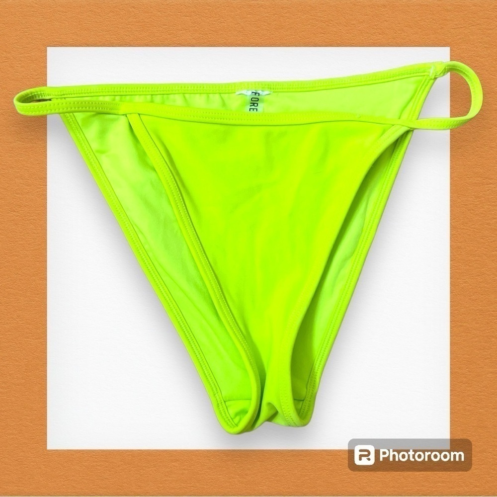 Forever 21 Neon Green High Rise Bikini Bottom